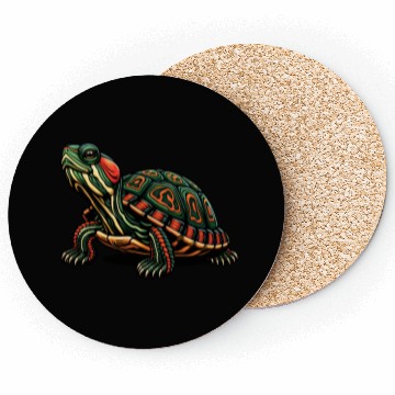 Discover Colorful Turtle Animals Lover Funny Design Coasters