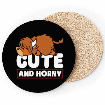 Discover Cute Highland Cattle Funny Coasters