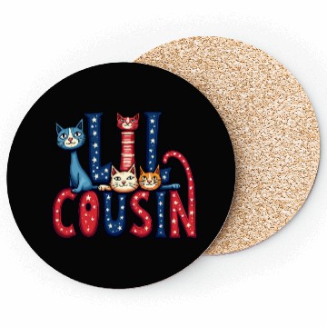 Discover Matching Family Gift Coasters Purr-Fect Cousin Kitty