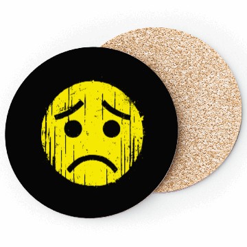Discover Depressed Emoticon Coasters