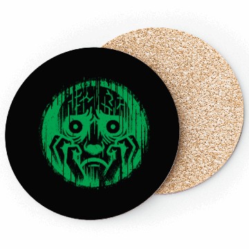 Discover Green Anxiety Portrait Coasters