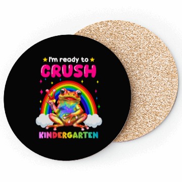 Discover I'm Ready To Crush Kindergarten Frog Coasters