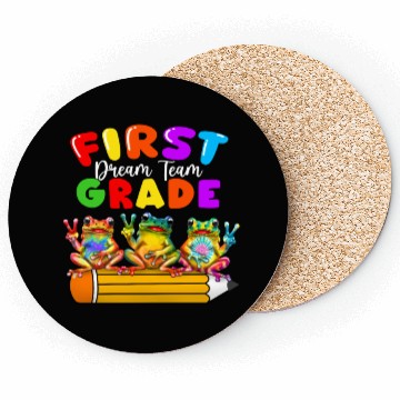 Discover Frog First Grade Dream Team Back to School Coasters