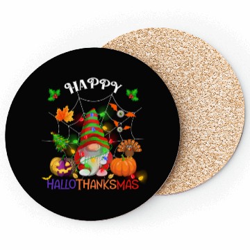 Discover Happy HalloThanksMas Gnome Coasters