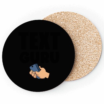 Discover Text Guru Text Gift V2, Typography Art, Coasters