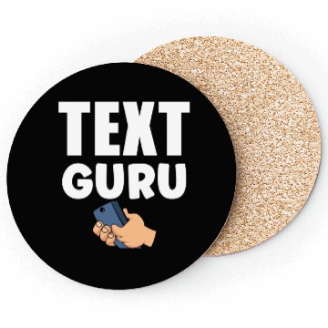 Discover Text Guru Text Gift V3, Typography Art, Coasters