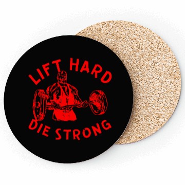 Discover Lift Hard Die Strong LIKE US ON FACEBOOK Coasters