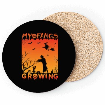 Discover my fangs growing funny Halloween Coasters