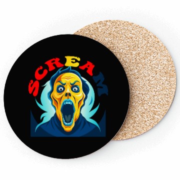 Discover Scream Vintage Halloween Coasters