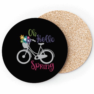 Discover Oh Hello Spring Cycle Flower Season Coasters