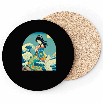 Discover Celestial Siren ukiyo-e style Coasters