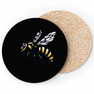 Discover Two Color Wasp Insect Art 2 Coasters