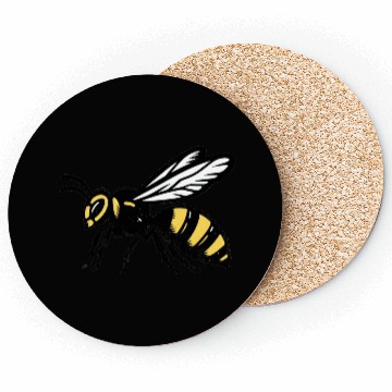 Discover Two Color Wasp Insect Art Coasters