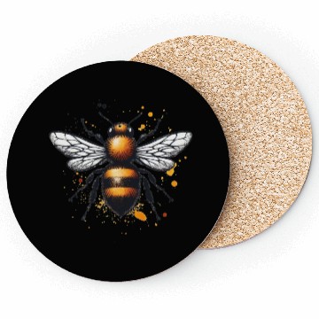 Discover Honey Bee Insect Art Coasters