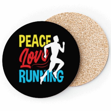 Discover Peace Love Running Design For Runners Coasters