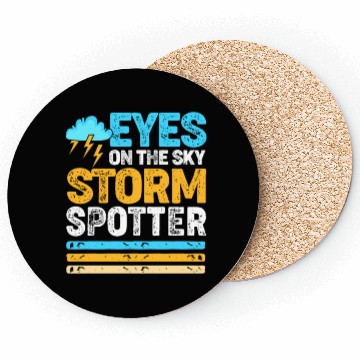 Discover Retro Meteorologist Eyes On The Sky Strom Spotter Coasters