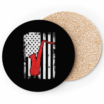 Discover Patriotic US Saxophone Player Coasters