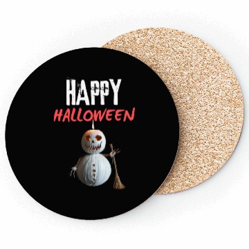 Discover Scary Snowman Halloween - Unique Monster Design Coasters