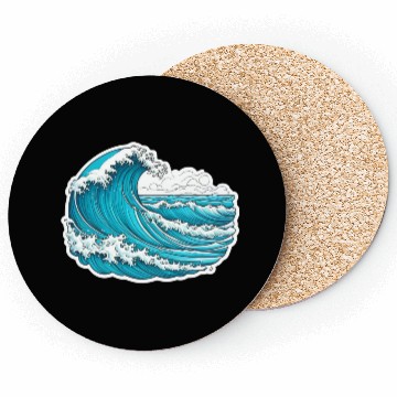 Discover Serene Blue Ocean Waves Coasters
