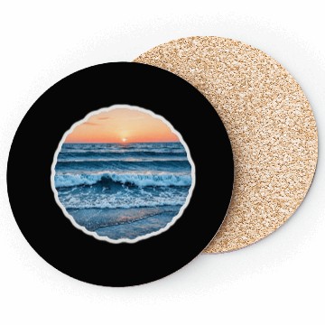 Discover Serene Blue Ocean Waves Scenic Coasters