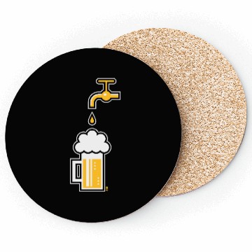 Discover Beer Mug & Tap (Keg Beer / Draft Beer / 3C) Coasters
