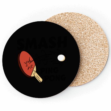 Discover Ping Pong Paddle and Ball Smash Coasters