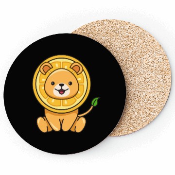 Discover Lion Lemon Design for Lions Lovers Coasters