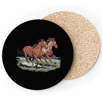 Discover Wild Horses Native American Running Free Coasters