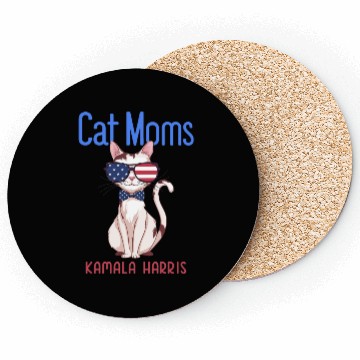 Discover Cat Mom for Kamala Harris | 2024 Coasters