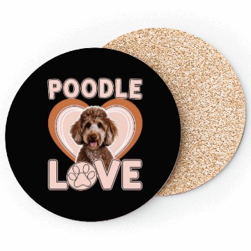 Discover Adorable Brown Poodle for Poodle Enthusiasts Coasters
