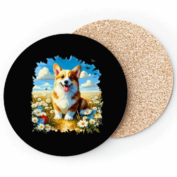 Discover Corgi in Summer Coasters
