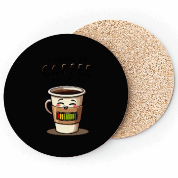 Discover Running on Coffee and Dry Humor Coasters