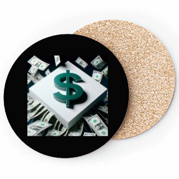 Discover Money Sign Square Coasters
