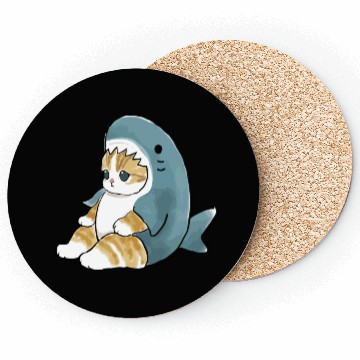 Discover sand cat love pet cat shark Coasters