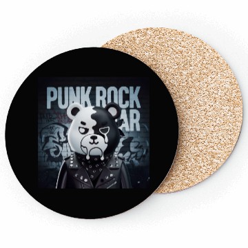 Discover Punk Rock Bear Coasters