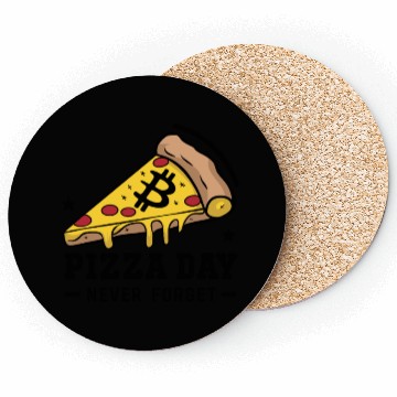 Discover Bitcoin Pizza Day - Never Forget Coasters