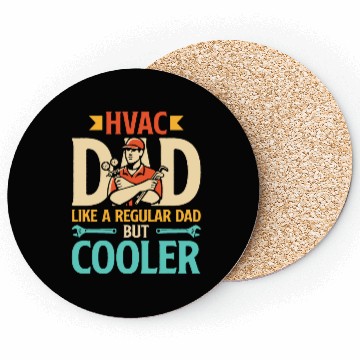 Discover HVAC Dad But Cooler Mens HVAC Technician Father Coasters