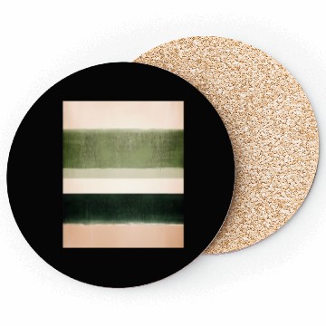 Discover Abstract Green Stripe Design Coasters