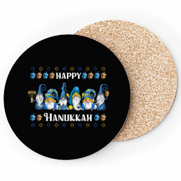 Discover "Hanukkah Gnome" Wishing You a Happy Hanukkah Coasters