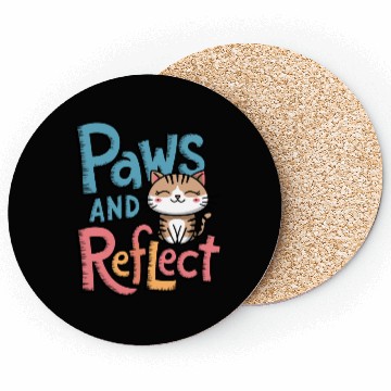 Discover Paws And Reflect Yoga Mediation Cat Paws Coasters