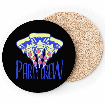 Discover Pizza Salami Fast Food Party Crew Sunglasses Team Coasters