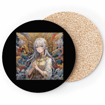 Discover Celestial Serenity: Divine Anime Portrait Coasters
