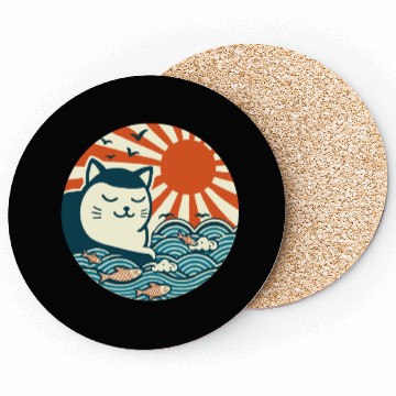 Discover Japanese Art Cat Coasters