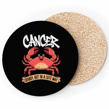Discover Crabby, But in a Cute Way Cancer Zodiac Sign Coasters