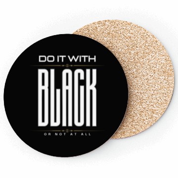 Discover BLACK Letter Print And Gradient Color Crew Neck Coasters