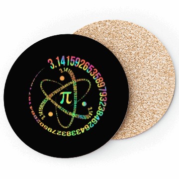 Discover Tie dye Pi day 3.14 Spiral Pi Number Math Teacher Coasters