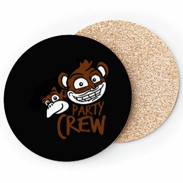 Discover Monkey Chimpanzee Party Animals Crew Team Friends Coasters