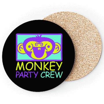 Discover Monkey Chimpanzee Party Animals Crew Team Friends Coasters