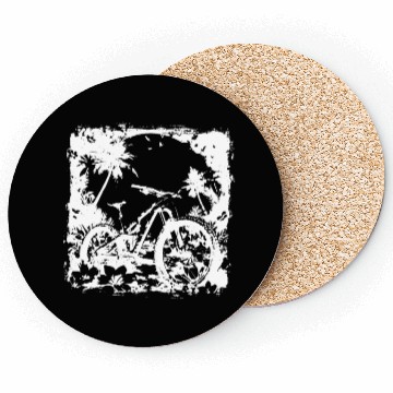 Discover Mountain Biker Graphic Coasters