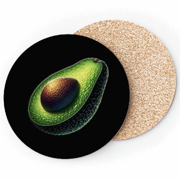 Discover Avocado food art vegan design 6 Coasters